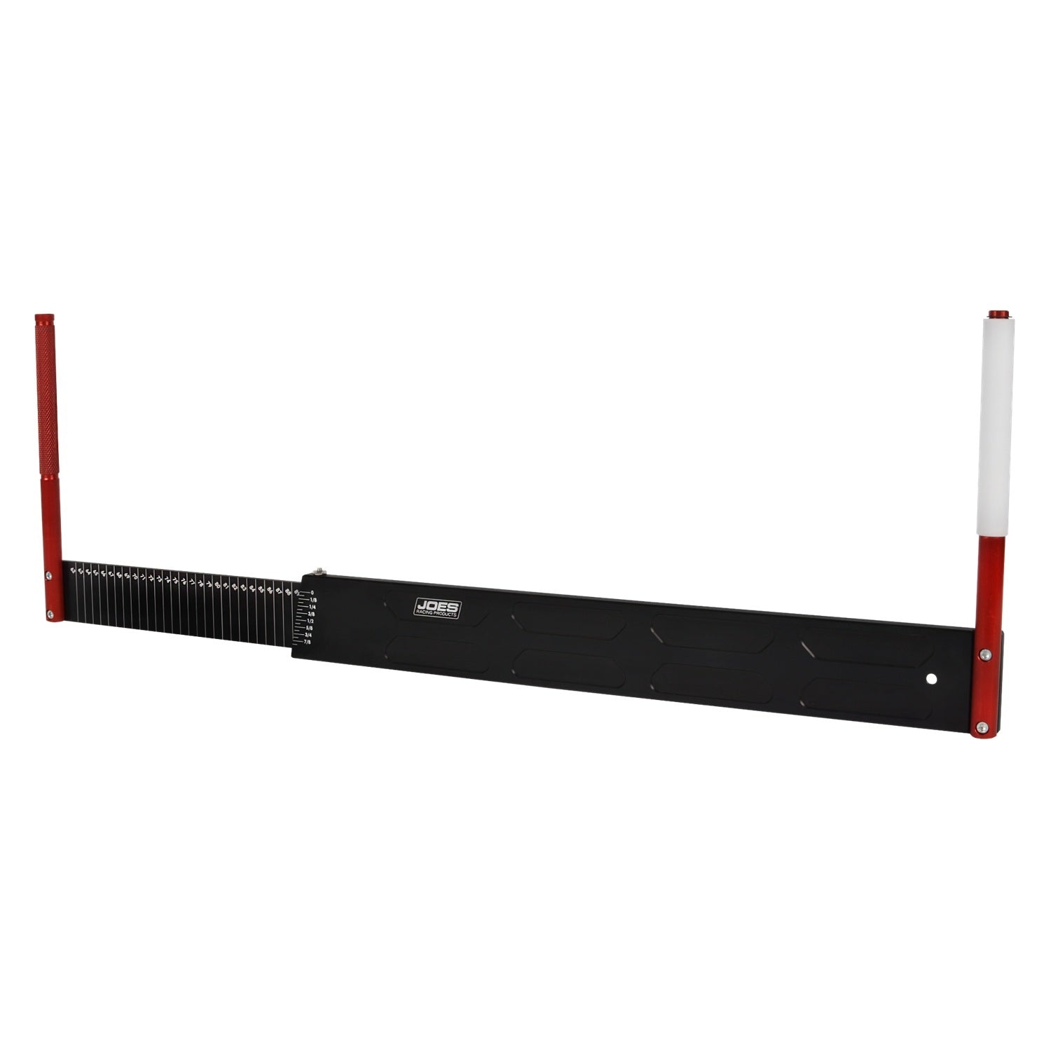 JOES Billet Stagger Stick - Measures 62 in to 110 in - 1/16 in Increments - Rectangle Tube Design - 0.625 in / 0.75 in Thick Arms - Black / Red