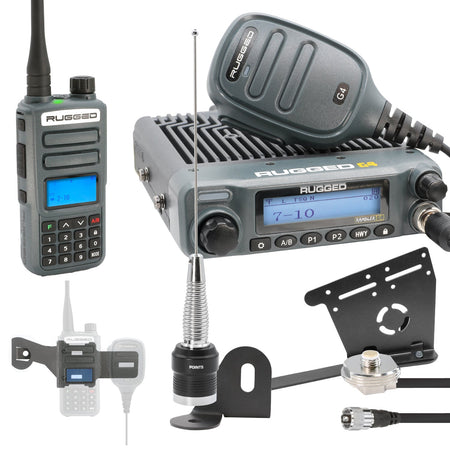 Rugged Radios ULTIMATE GMRS Mobile Radio Kit for Jeep Wrangler JL & Gladiator JT JP1-G4-ULT