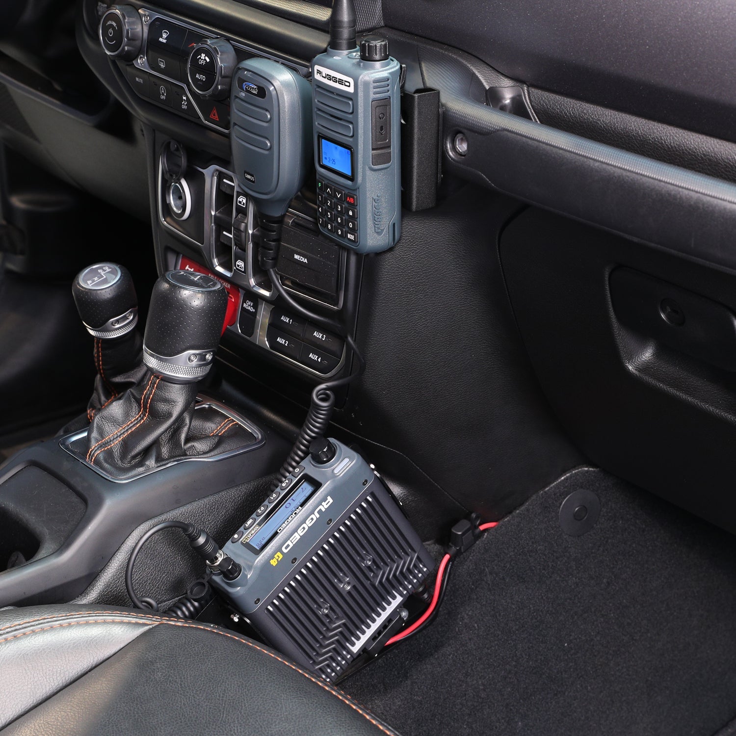 Rugged Radios ULTIMATE GMRS Mobile Radio Kit for Jeep Wrangler JL & Gladiator JT JP1-G4-ULT