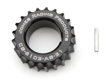 Jones Racing Products HTD 21 Tooth Crankshaft Pulley - 0.83 in Wide - 1-1/8 in Mandrel - Black