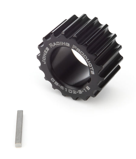 Jones Racing Products HTD 18 Tooth Crankshaft Pulley - 1 in Wide - 1 in Mandrel - Black