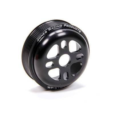 Jones Racing Products 6-Rib Serpentine Water Pump Pulley - 4.5 in Diameter - Black