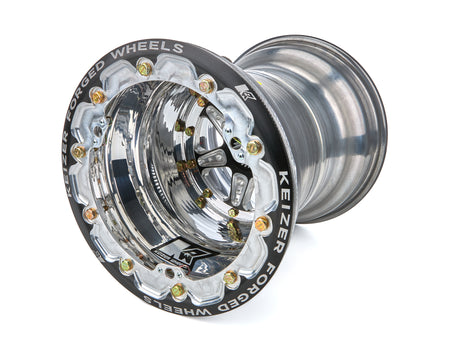 Keizer 10 x 12 in Aluminum 27 Spline Beadlock Wheel - 5.000 in Backspace - 27 Spline - Polished