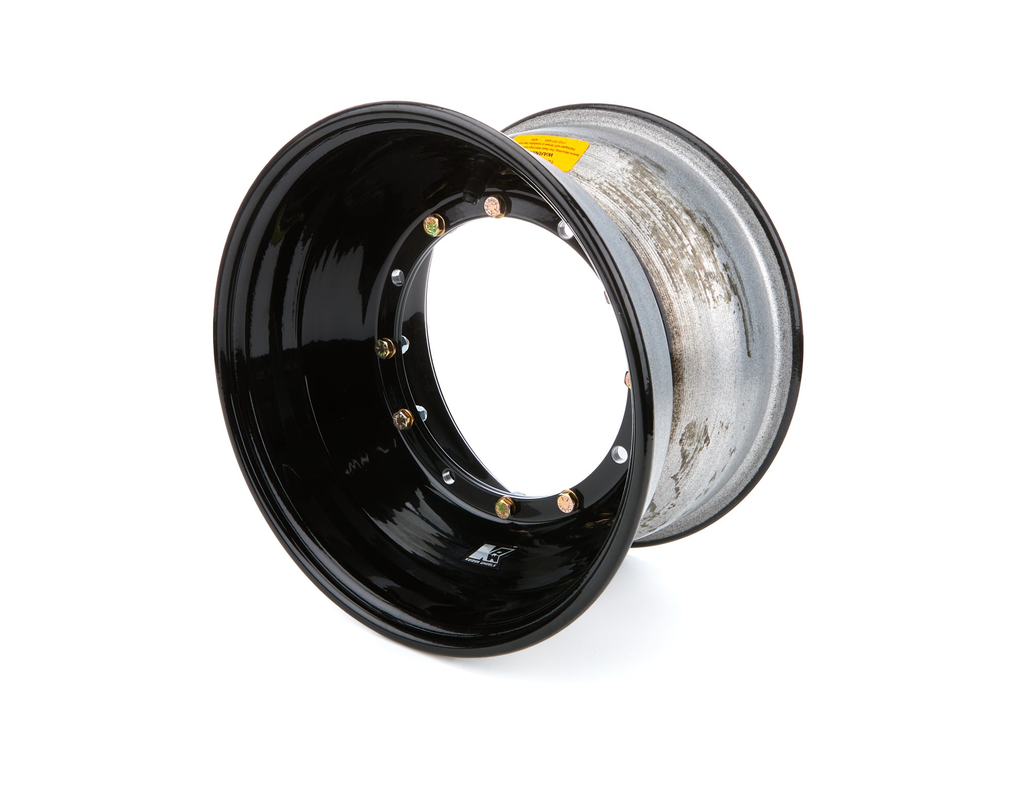 Keizer Aluminum Mini Sprint Wheel - 10 x 6 in - 3 in Backspace - 4 x 6.75 in Bolt Pattern - Black