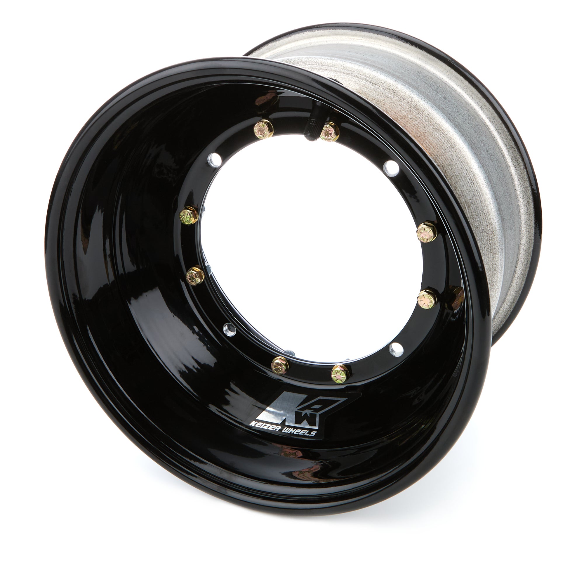 Keizer Aluminum Mini Sprint Wheel - 10 x 6 in - 3 in Backspace - 4 x 6.75 in Bolt Pattern - Black