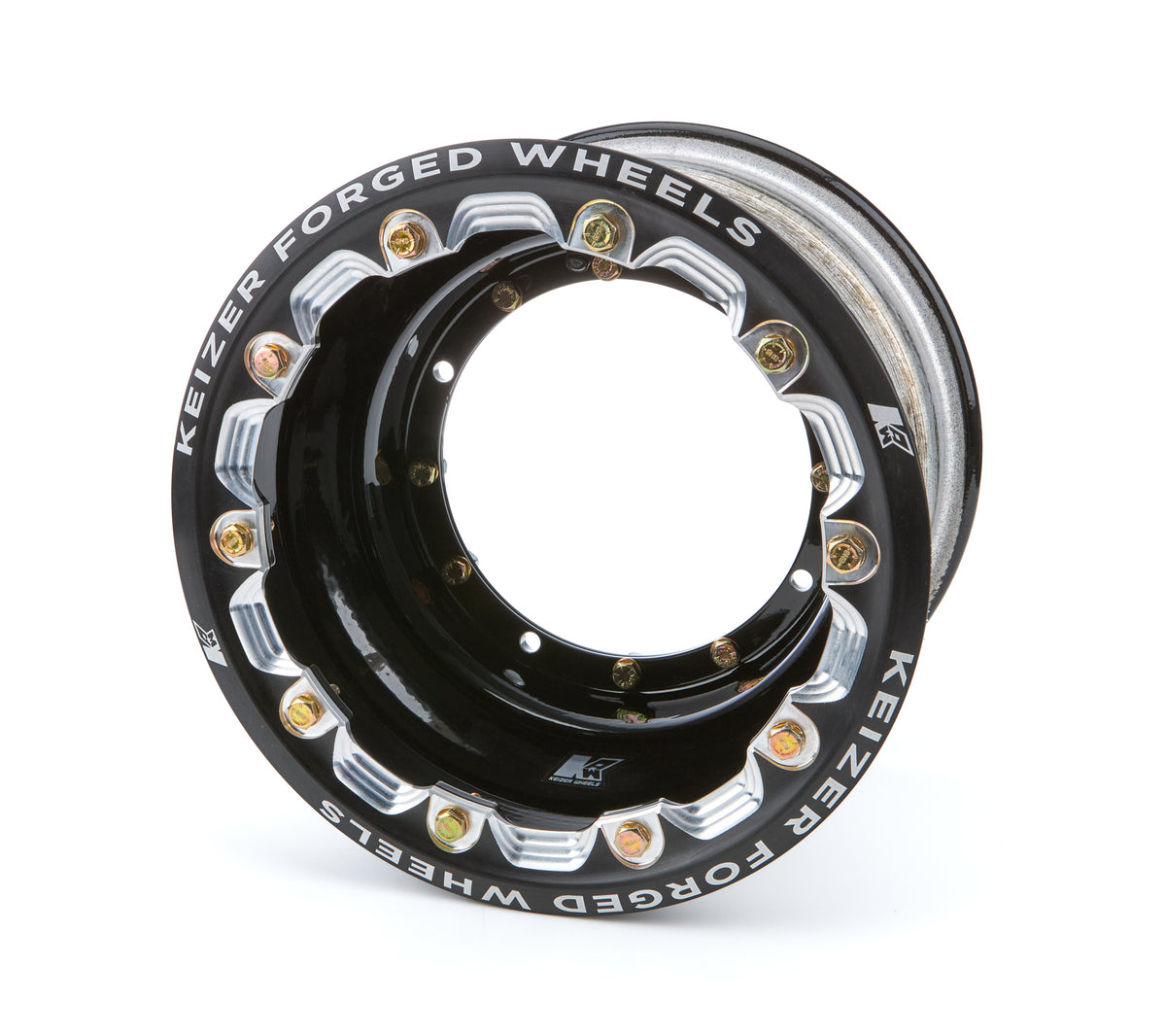 Keizer 10 x 7 in Aluminum Beadlock Wheel - 2.000 in Backspace - 4 x 6.75 in Bolt Pattern - Black
