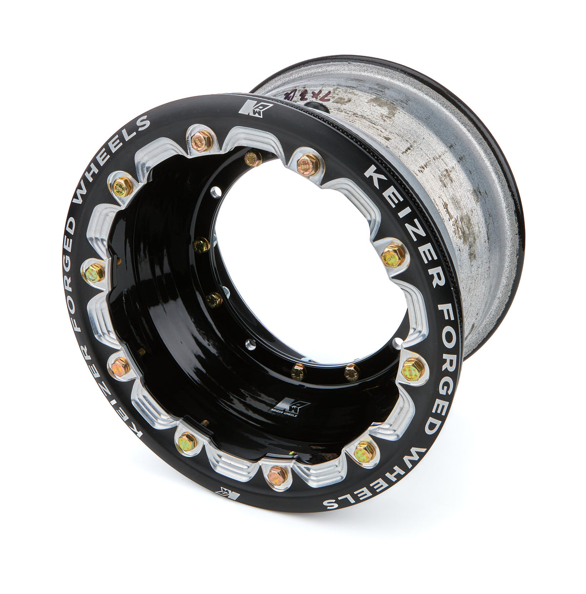 Keizer 10 x 7 in Aluminum Beadlock Wheel - 3.000 in Backspace - 4 x 6.75 in Bolt Pattern - Black