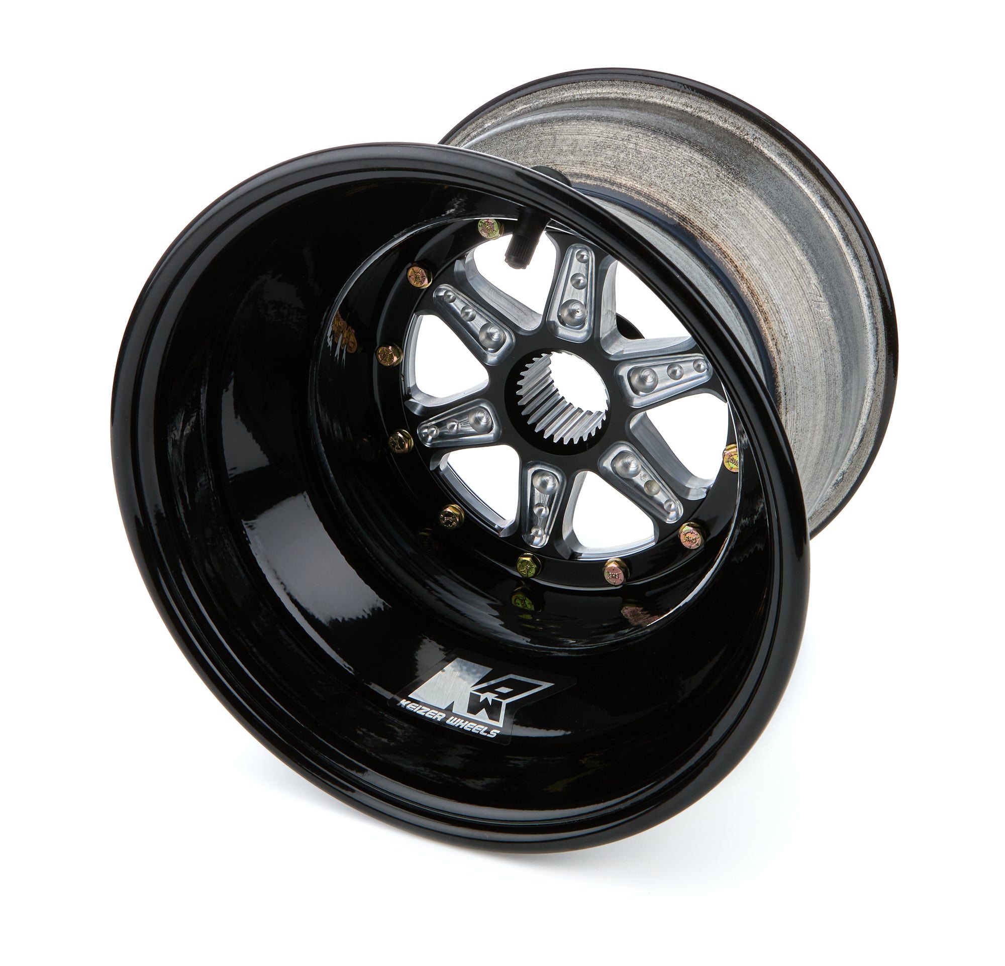 Keizer Aluminum Mini Sprint Wheel - 10 x 8 in - 3 in Backspace - 27 Spline - Black