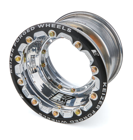 Keizer Micro / Mini Sprint Direct Mount Aluminum Beadlock Wheel - 10 x 8 in - 4.000 in Backspace - Polished