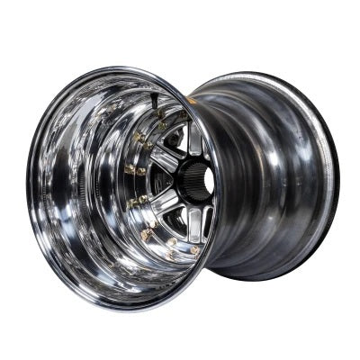 Keizer 15 x 15 in Aluminum 42 Spline Inner Beadlock Sprint Car Wheel - 6.000 in Backspace - Polished