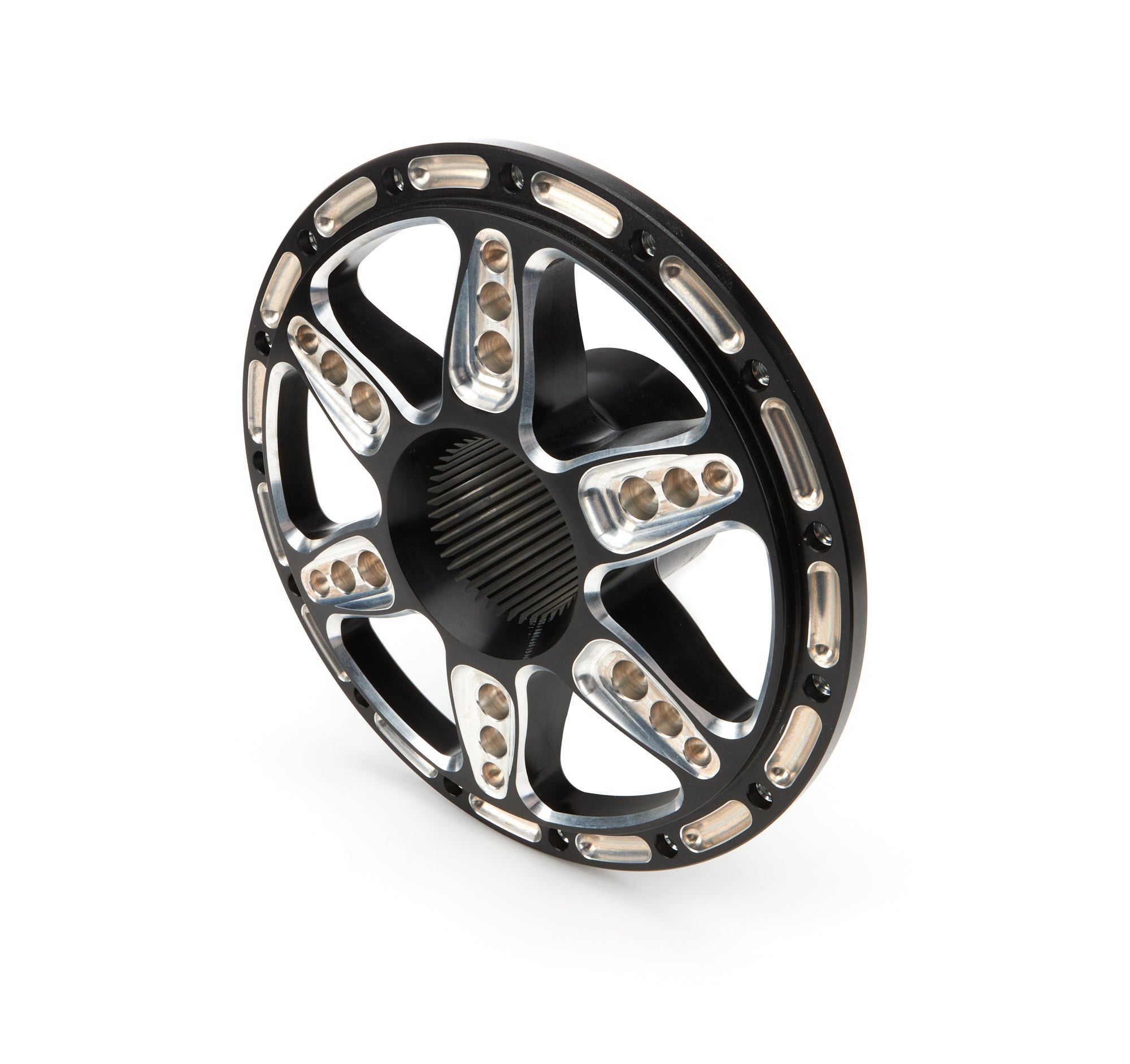 Keizer 42 Spline  Aluminum Wheel Center Section - Black / Machined