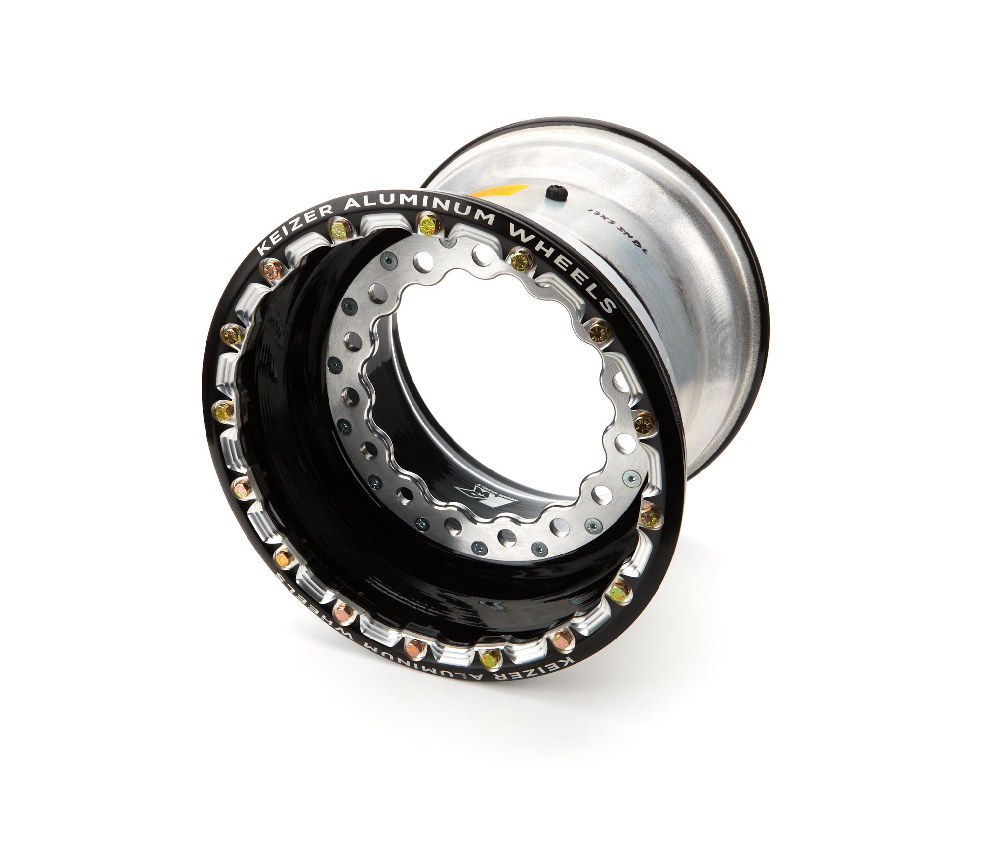 Keizer Modular Aluminum Wide 5 Beadlock Wheel - 15 x 13 in - 5 in Backspace - Black