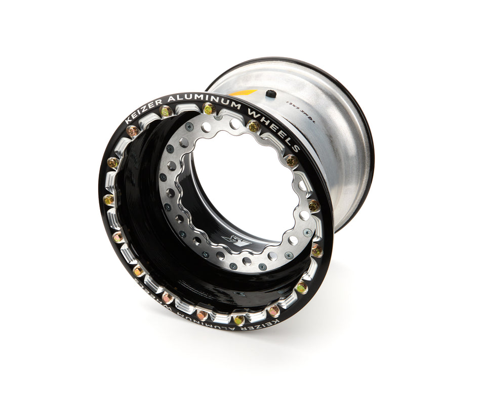 Keizer Modular Aluminum Wide 5 Beadlock Wheel - 15 x 13 in - 5 in Backspace - Black