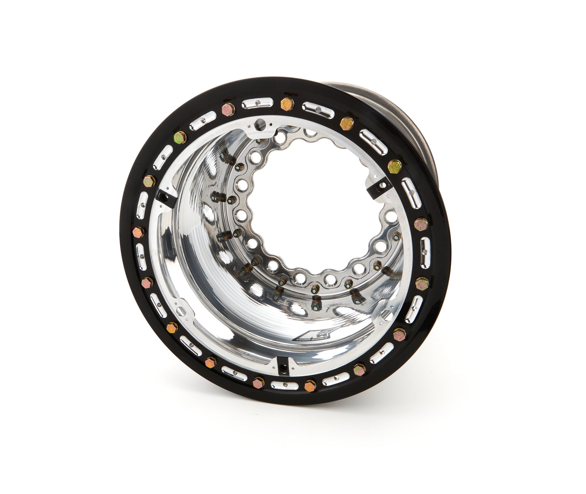 Keizer Modular Aluminum Wide 5 Beadlock Wheel - 15 x 14 in - 4 in Backspace - Polished