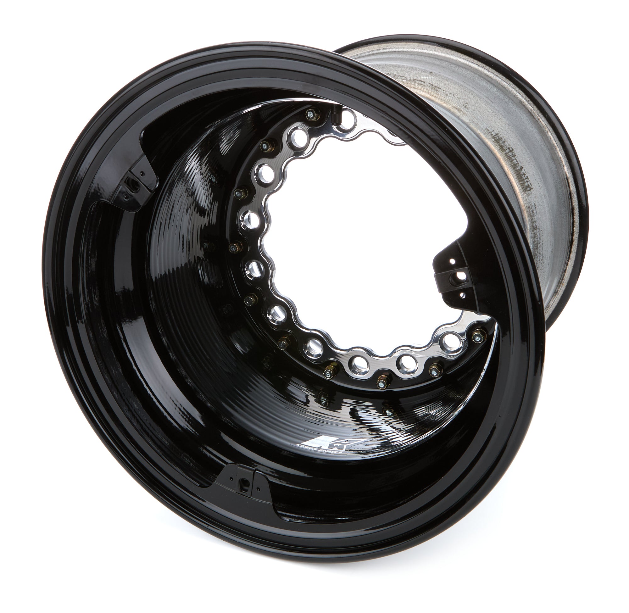 Keizer Matrix Modular Aluminum Wide 5 Wheel - 15 x 14 in - 5 in Backspace - Black