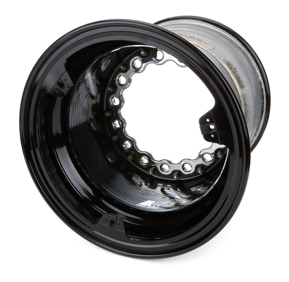 Keizer Matrix Modular Aluminum Wide 5 Wheel - 15 x 14 in - 5 in Backspace - Black