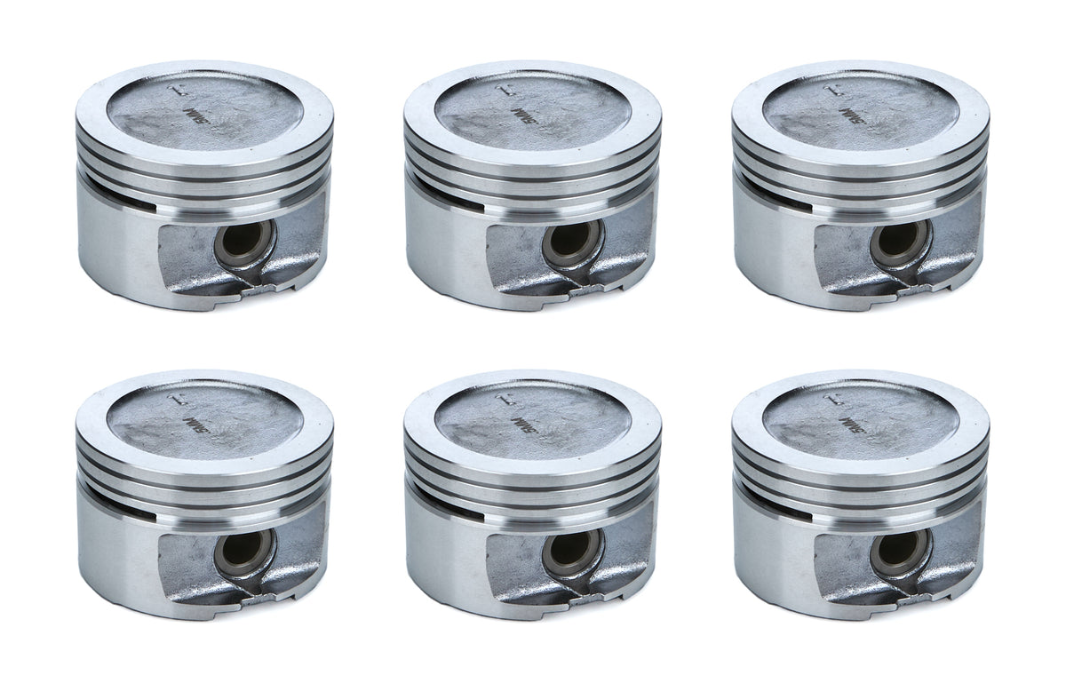 KB Performance Pistons Silvolite Hyper Dish Piston Set - 3.642 in Bore - 1.5 x 1.5 x 4.0 mm Ring Grooves - GM V6 (Set of 6)