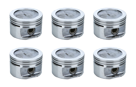 KB Performance Pistons Silvolite Hyper Dish Piston Set - 3.642 in Bore - 1.5 x 1.5 x 4.0 mm Ring Grooves - GM V6 (Set of 6)