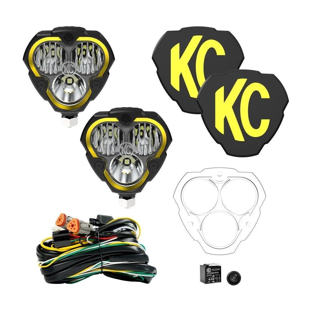 KC HiLiTES Flex Era 3 LED Light Assembly - Combo Beam - 120 Watts - 3 White LED