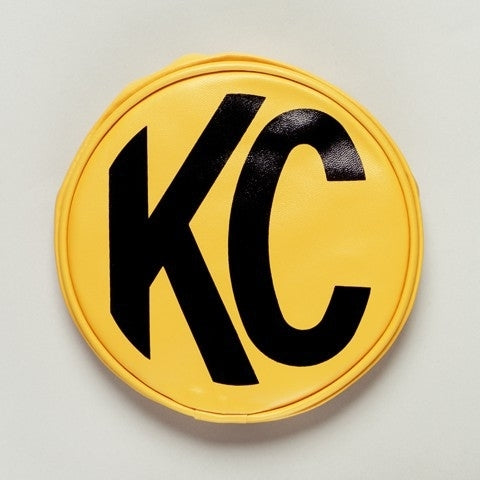 KC HiLiTES Black KC Logo Light Cover - Yellow - 6 in KC Lights (Pair)