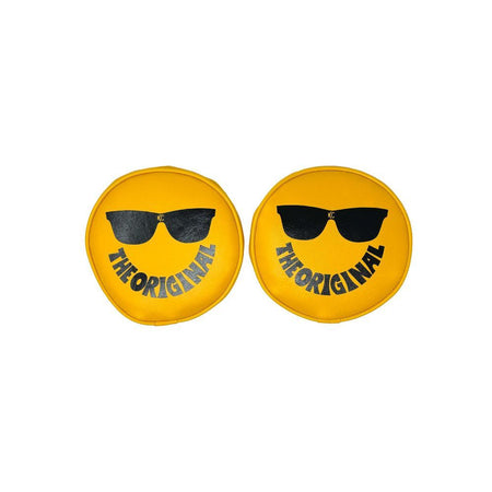 KC HiLiTES Smiley Logo Light Cover - Yellow - 6 in KC Lights (Pair)