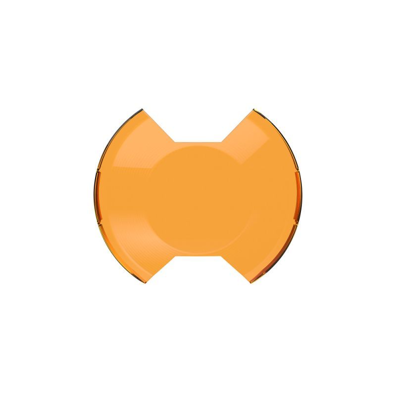 KC HiLiTES SlimLite Light Shield 8 in Round Snap-On Light Cover - Amber Textured