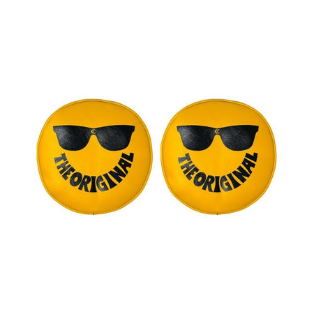 KC HiLiTES Smiley Logo Light Cover - Yellow - 8 in KC Lights (Pair)