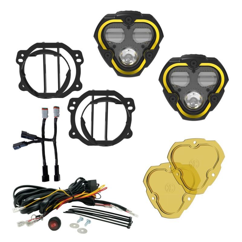 KC HiLiTES Flex Era 3 Plastic Bumper Mount Fog - Black