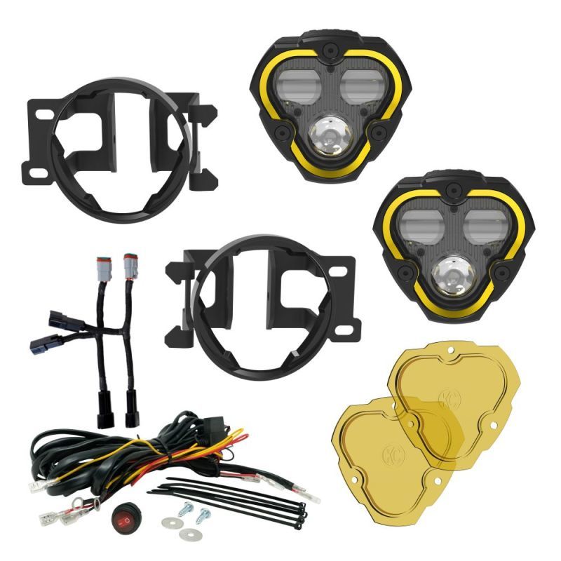 KC HiLiTES Flex Era 3 Bumper Mount Combo - Toyota Midsize SUV/Truck 2012-24 / Toyota Fullsize Truck 2015-21 Kit