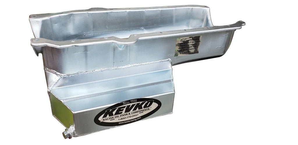 KEVCO 602 Modified Crate Oil Pan - Rear Sump - 7 Qt. - 7 in Deep - 1-Piece Seal - Small Block Chevy