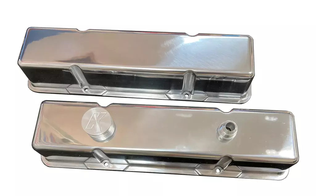 KEVKO Tall Valve Covers - Polished - Small Block Chevy (Pair)