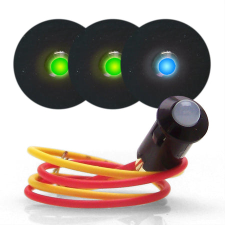 Keep It Clean Wiring LED Dash Indicator Light - 10 mm OD - Green / Blue