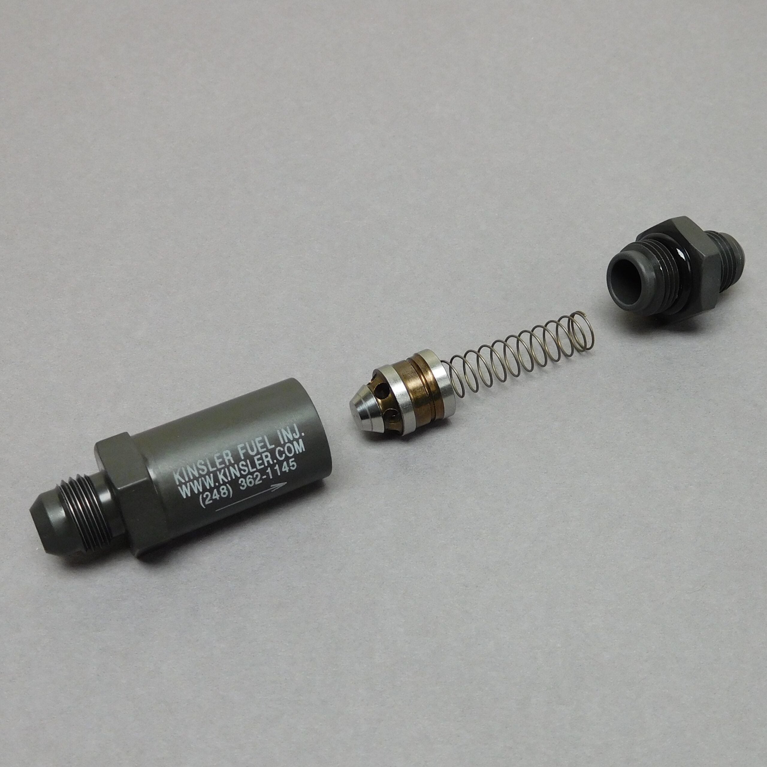 Kinsler High-Flow Fuel Bypass Valve - 6 AN Inlet - 6 AN Outlet - Gray