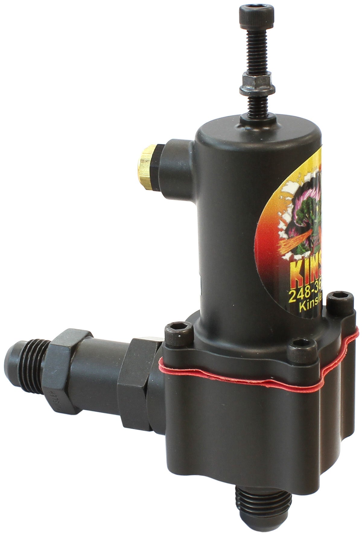 Kinsler K-140 High-Speed Fuel Bypass Valve - 65-130 psi - 6 AN Inlet - Gray