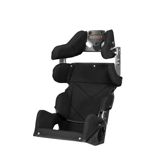 Kirkey 35 Series Child Adjustable Full Containment Aluminum Seat Kit - 10 in Wide - 18 Degree Layback - Black Tweed Cover - - - - 