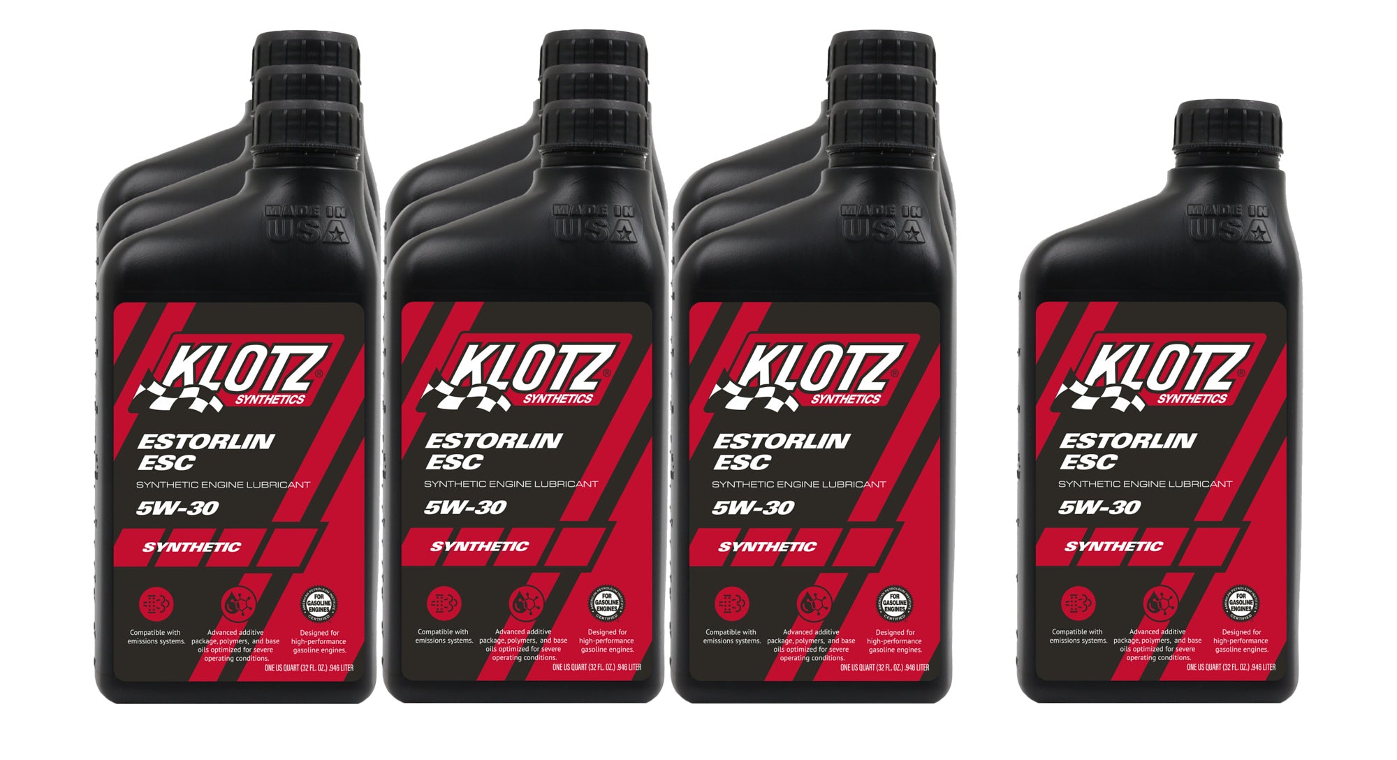 Klotz Estorlin ESC 5W30 Synthetic Motor Oil - 1 Qt (Case of 10)