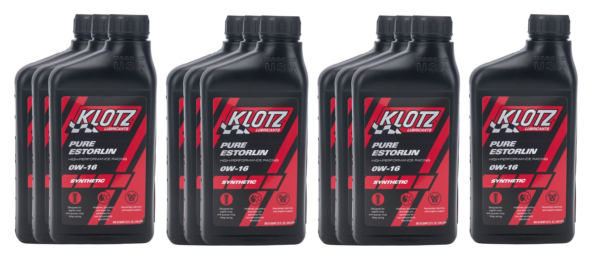 Klotz Pure Estorlin 0W16 Synthetic Motor Oil - 1 Qt. (Set of 10)