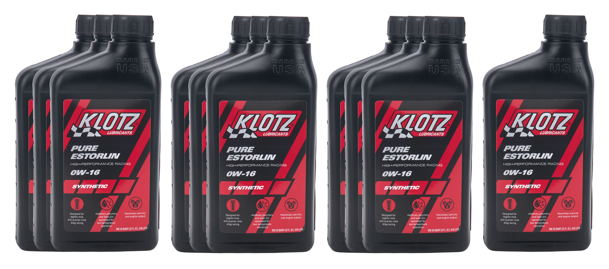Klotz Pure Estorlin 0W16 Synthetic Motor Oil - 1 Qt. (Set of 10)