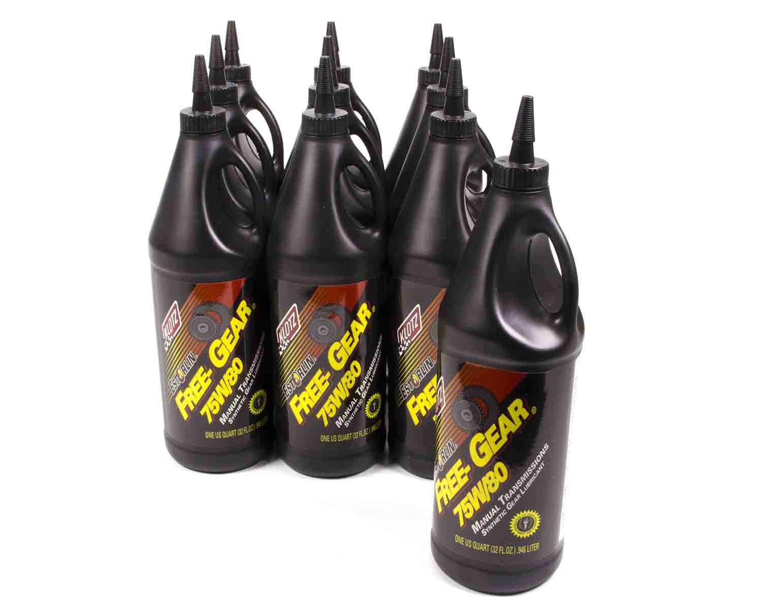 Klotz Pure Estorlin Free-Gear Manual Transmission Oil - 75W80 - 1 Qt Bottle (Case of 10)
