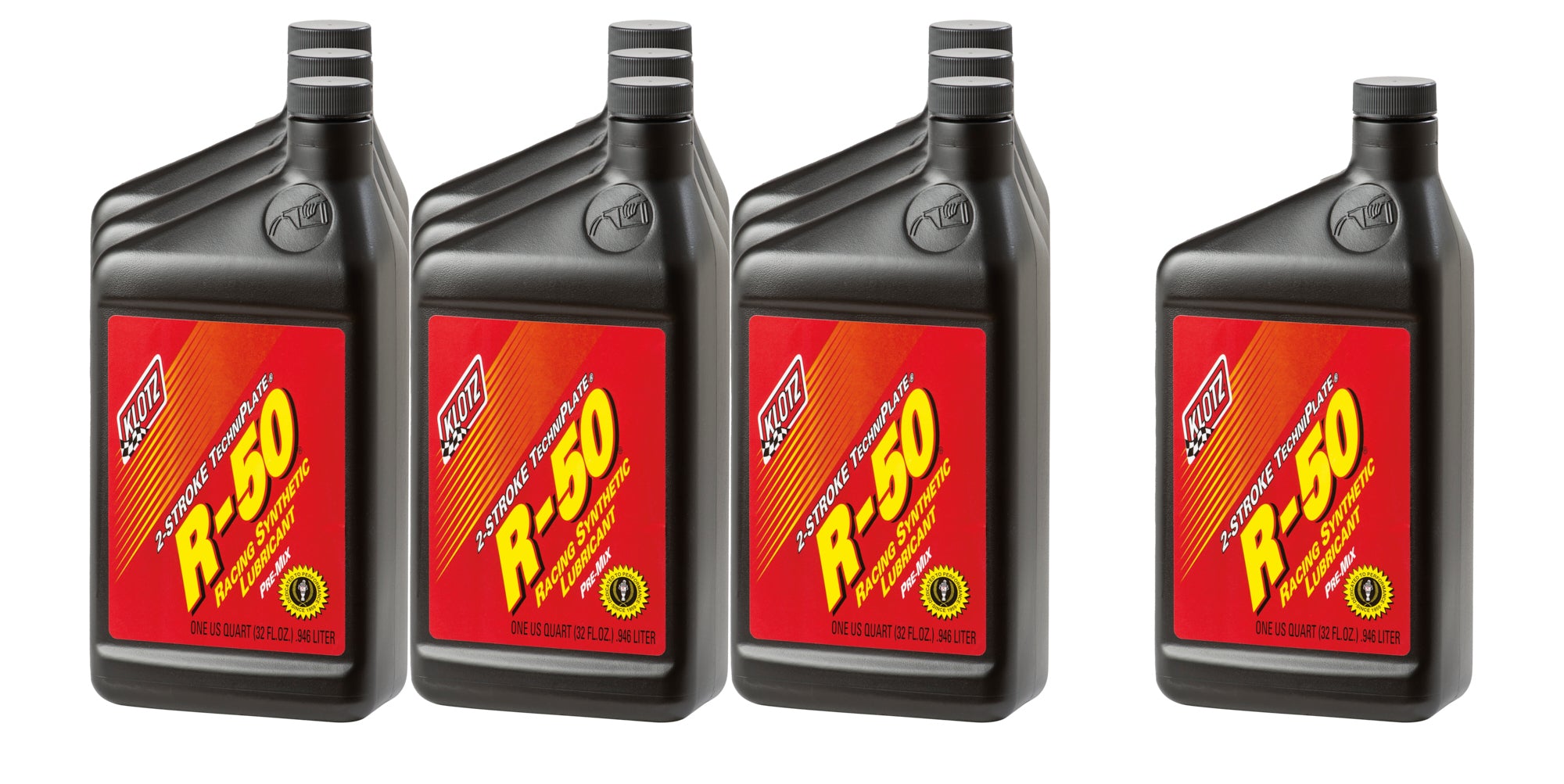 Klotz R-50 Techniplate Synthetic 2 Stroke Oil - 1 Qt (Set of 10) KL-104