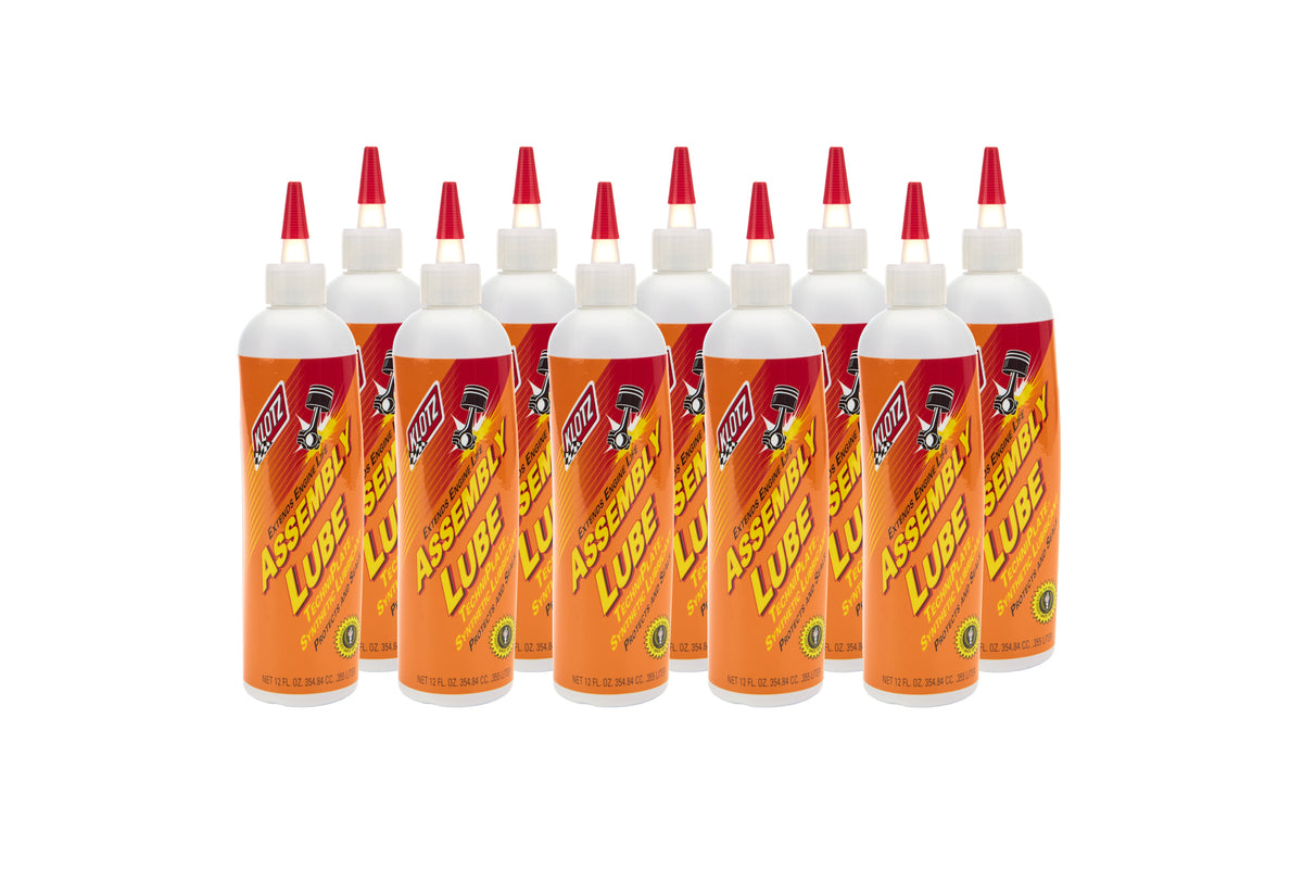 Klotz TechniPlate Synthetic Engine Assembly Lubricant - 12 oz Bottle (Case of 10)