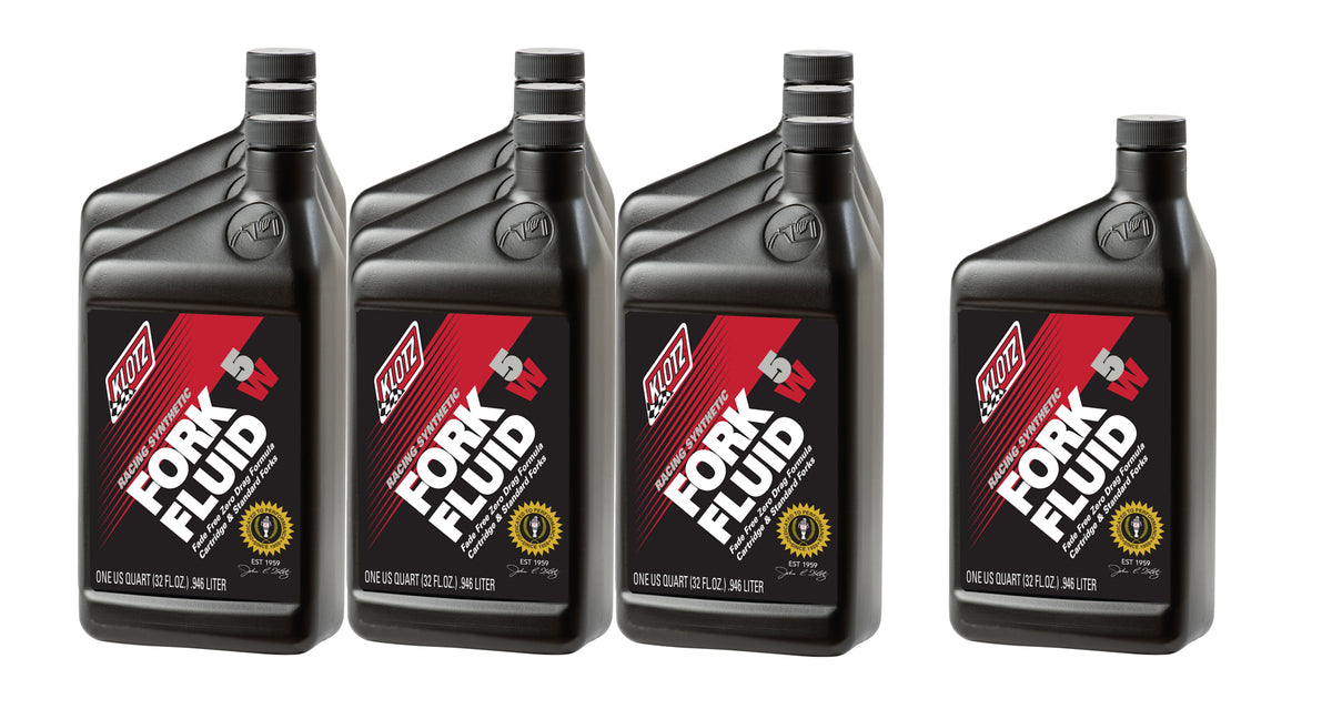 Klotz Fork Fluid 5WT Synthetic Shock Oil - 1 Qt (Set of 10)