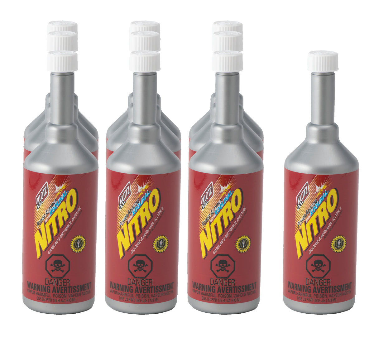 Klotz Nitro Power Additive - Alcohol / Gas / E85 - 1 Pint Bottle (Case of 10)