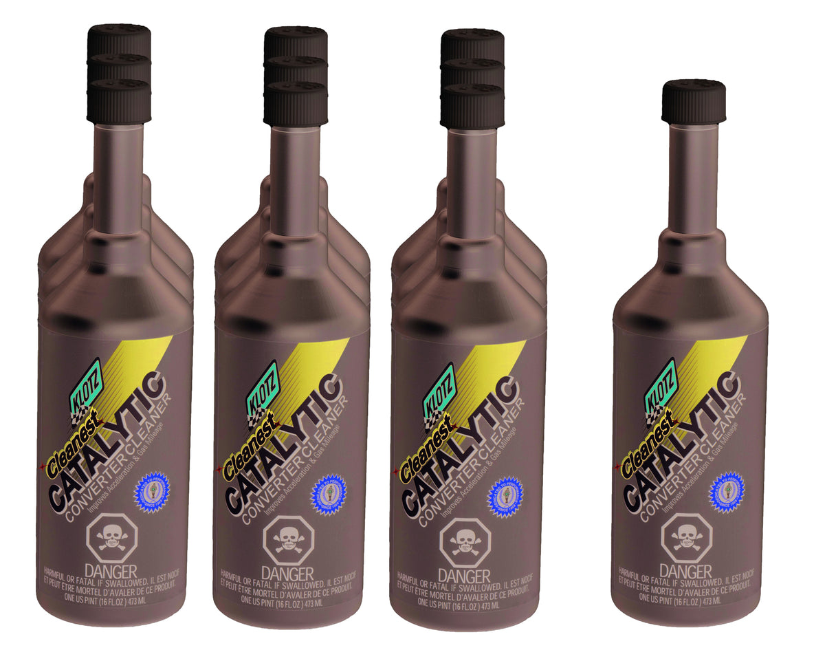 Klotz Cleanest Catalytic Converter Cleaner - 1 Pint Bottle - Gas (Case of 10)