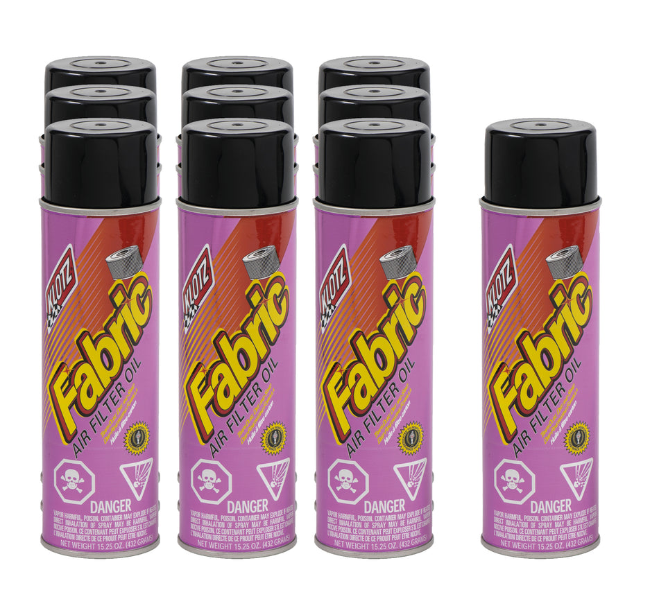 Klotz Air Filter Oil - 15.25 oz Aerosol - Fabric Filters KL-607