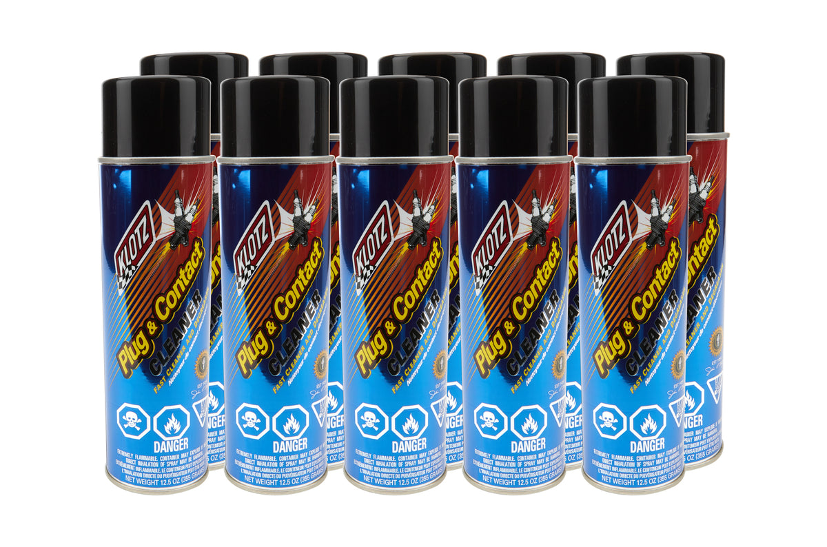 Klotz Plug and Contact Cleaner - 12.5 oz Aerosol (Case of 10)