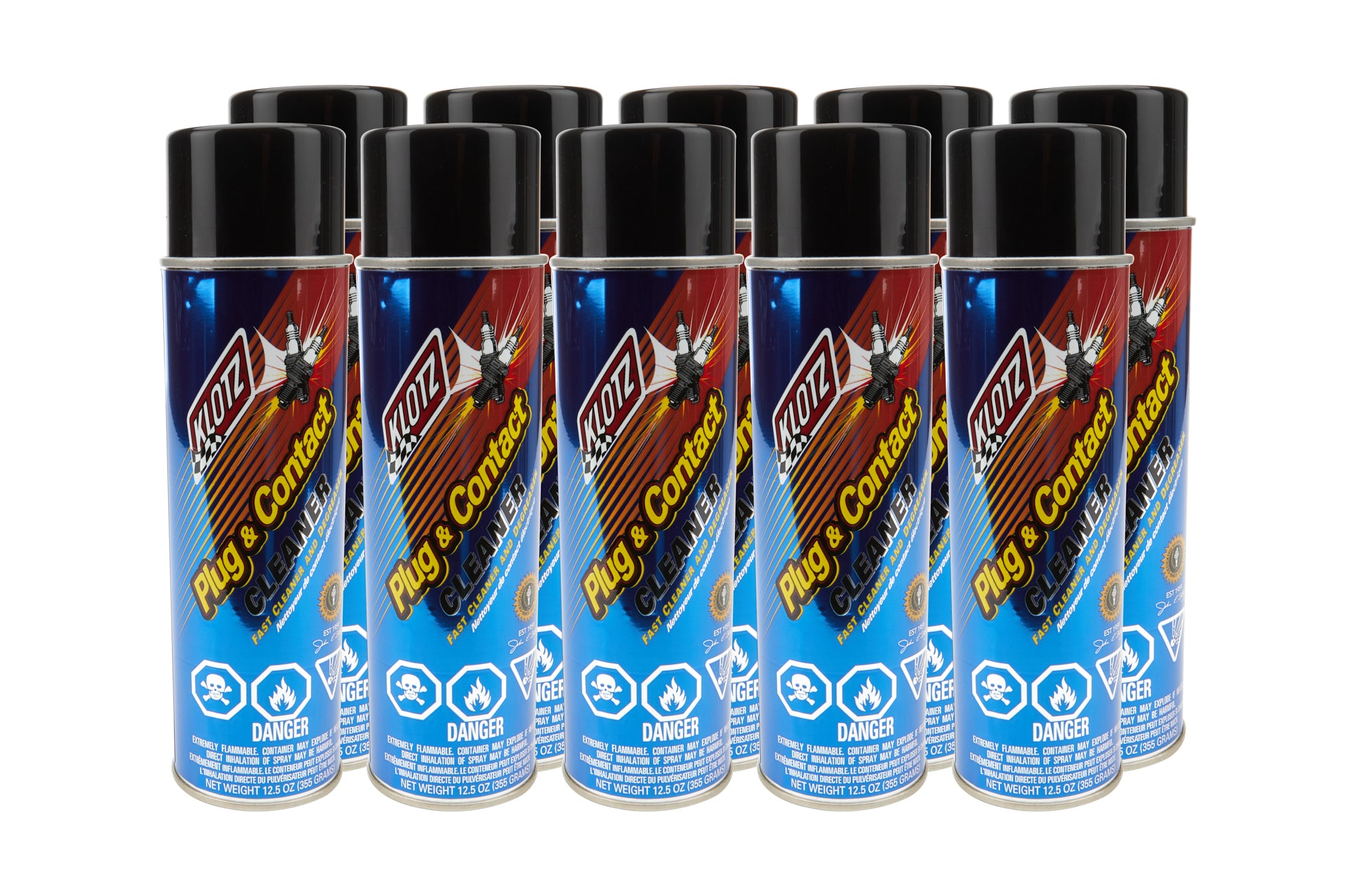 Klotz Plug and Contact Cleaner - 12.5 oz Aerosol (Case of 10)