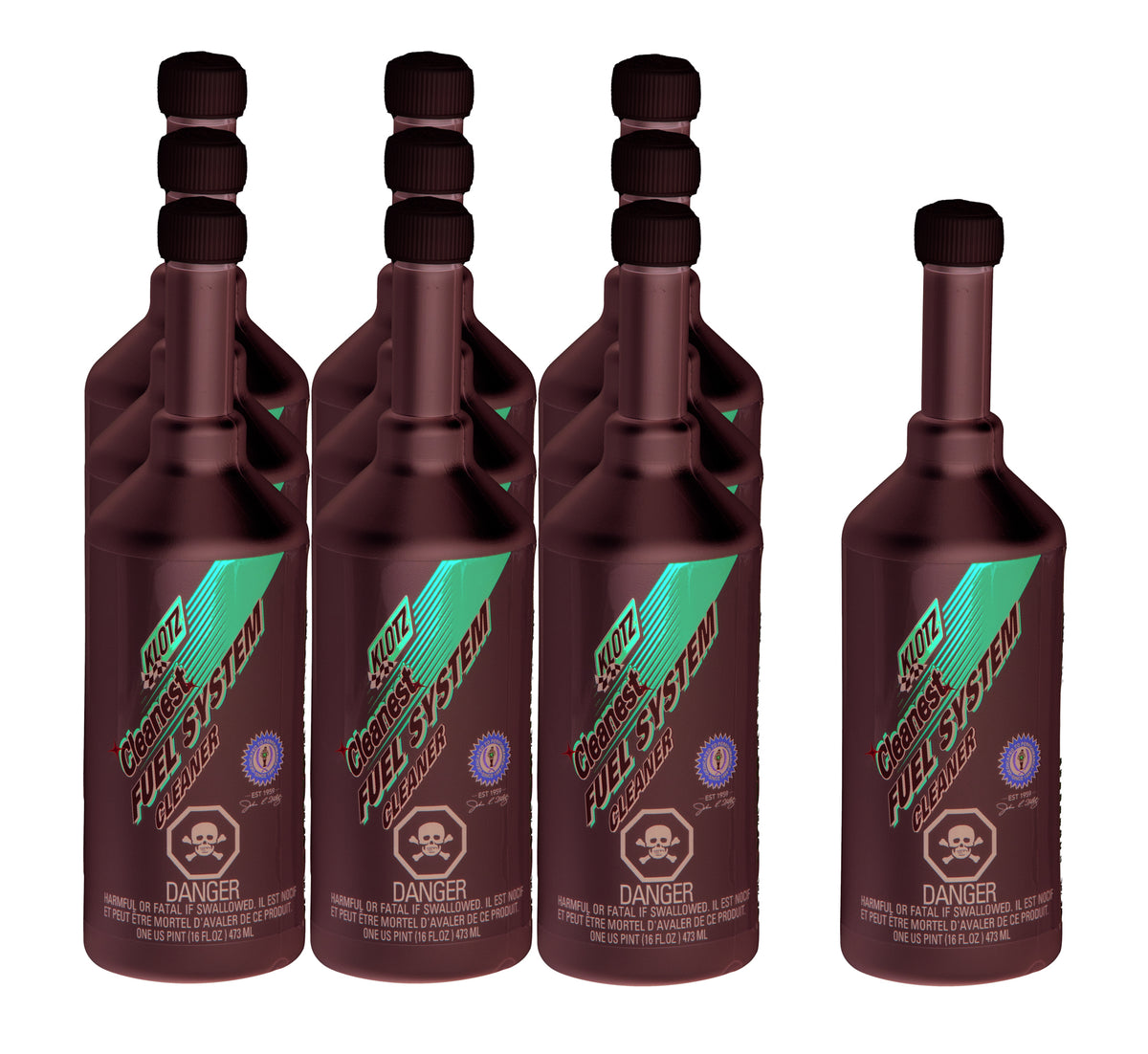 Klotz Cleanest Fuel System Cleaner - Gas - 1 Pint Bottle (Case of 10)