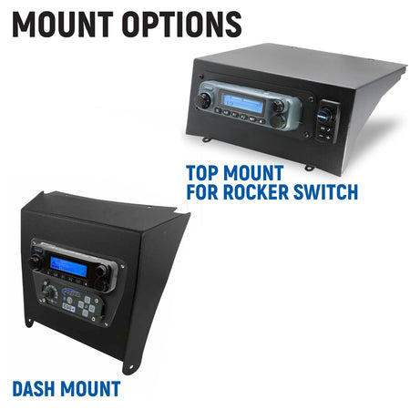 Rugged Radios Kawasaki Teryx KRX Complete Communication Kit /w Bluetooth Intercom & 2-Way Radio - STX Stereo Remote Head / G1 GMRS / Top Mount (for Remote Head) KRX-STX-RS-G1-HK