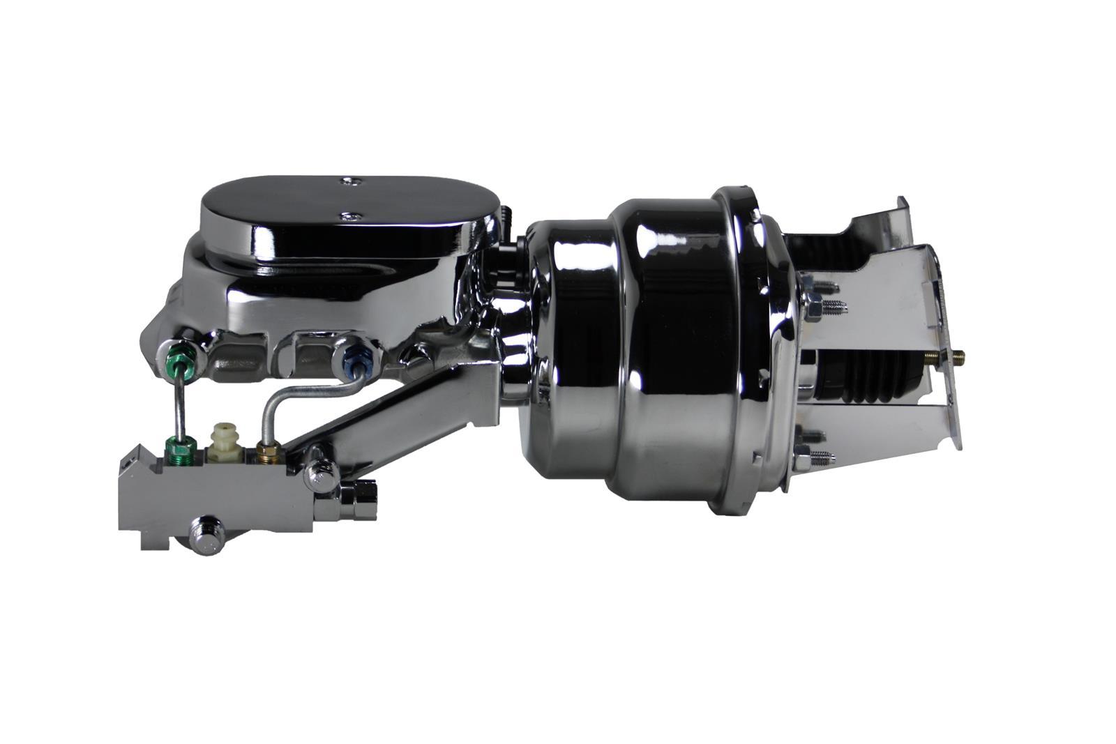 Leed Brake Booster / Master Cylinder - 7 in OD - 1.125 in Bore - Chrome - GM G-Body 1959-60 / GM W-Body 1958-68
